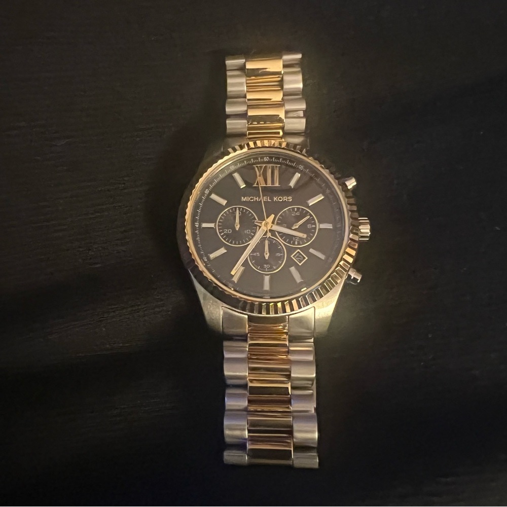 Michael Kors Gold and Silver Chronograph Watch